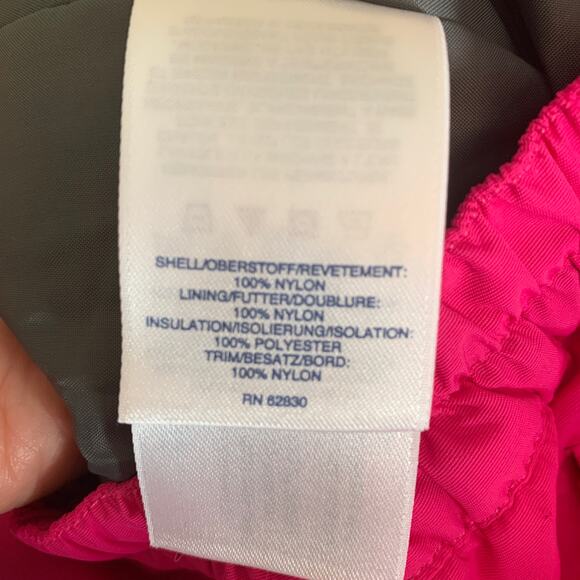 Lands End Snow Pants Girls 16 Hot Pink Waterproof Insulated Iron Knee Grow Along - Picture 9 of 15